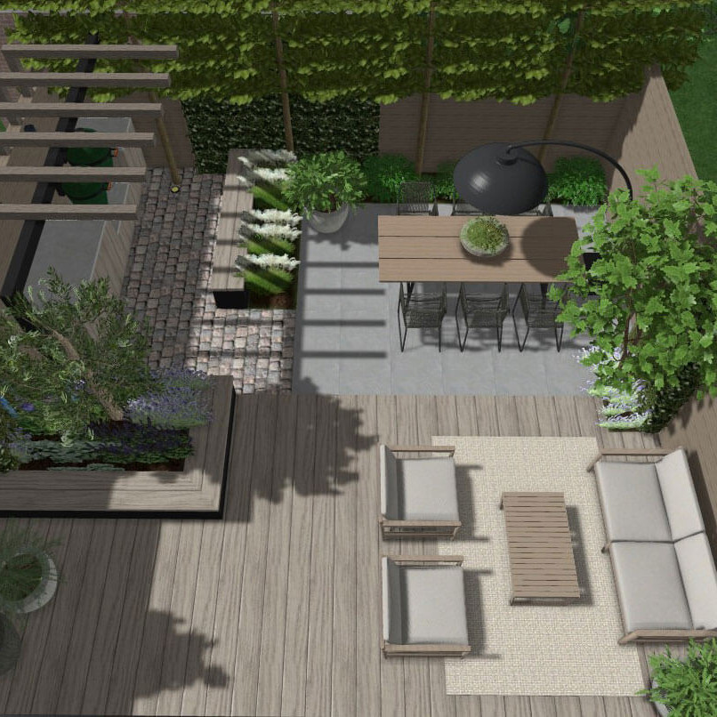 Biesot 3D tuinontwerp vijfhuizen hoofddorp haarlem