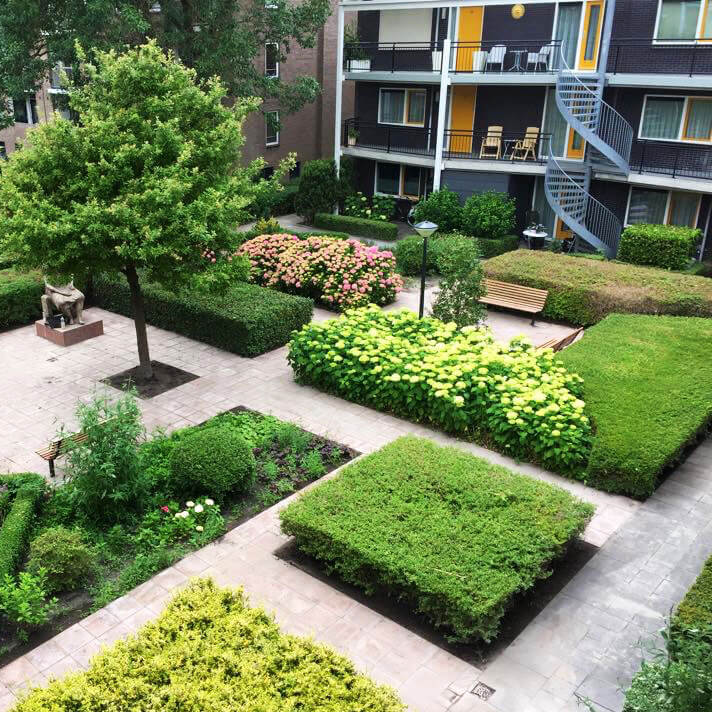 Biesot groenvoorziening tuin woningbouw vve vijfhuizen hoofddorp haarlem binnentuin